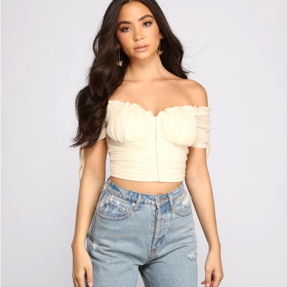 Windsor Ruched Crop Top size S NWT
